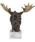 Moose Bust Bronze Sculpture