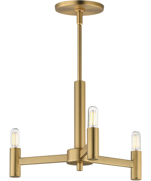 Emana 3-Light Chandelier Natural Aged Brass