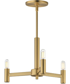 Emana 3-Light Chandelier Natural Aged Brass