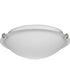 Linen Dome 12-1/4" 2-Light Transitional Etched Linen Glass Flush-Mount Light Brushed Nickel