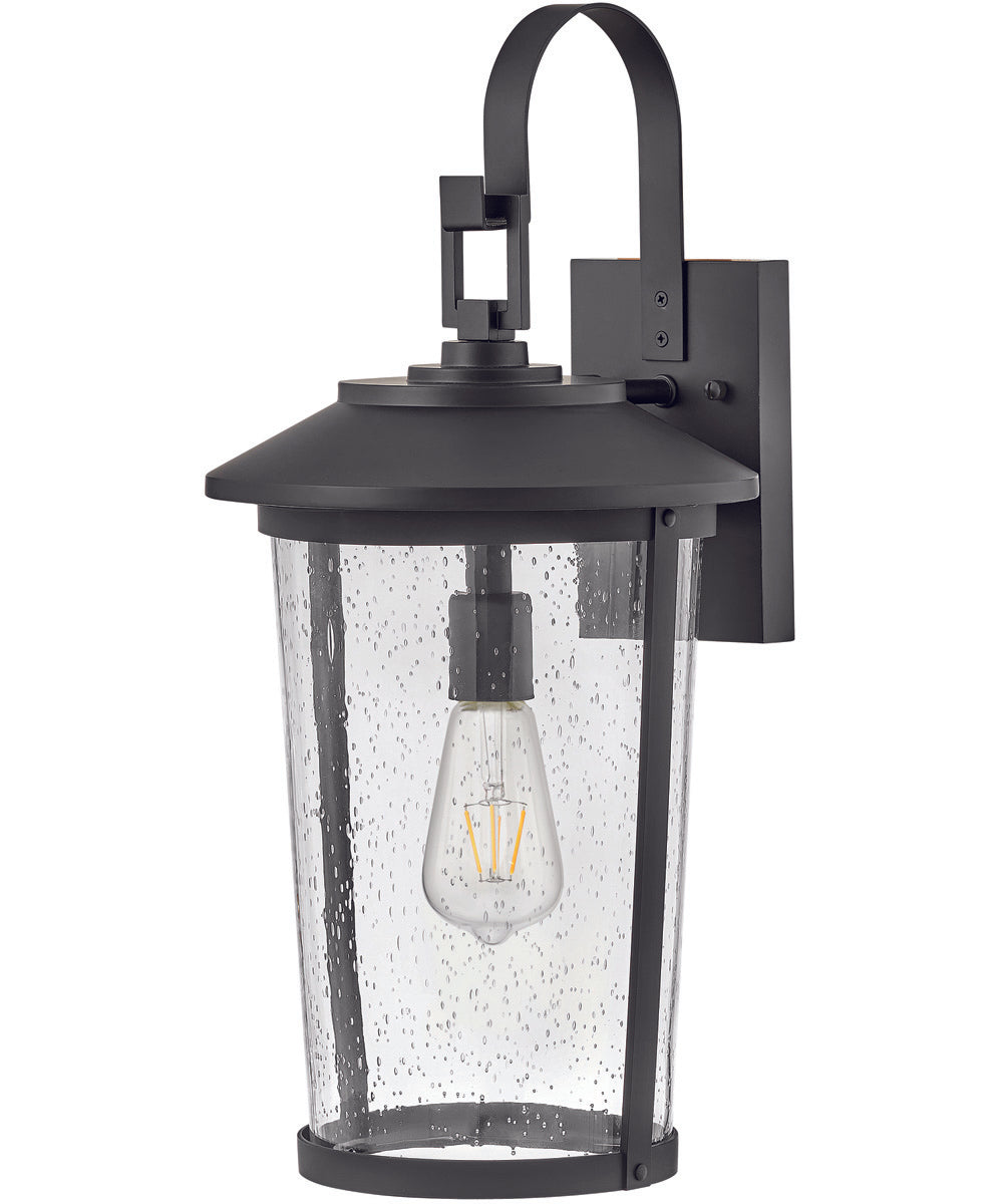 Banks 1-Light Large Wall Mount Lantern in Black