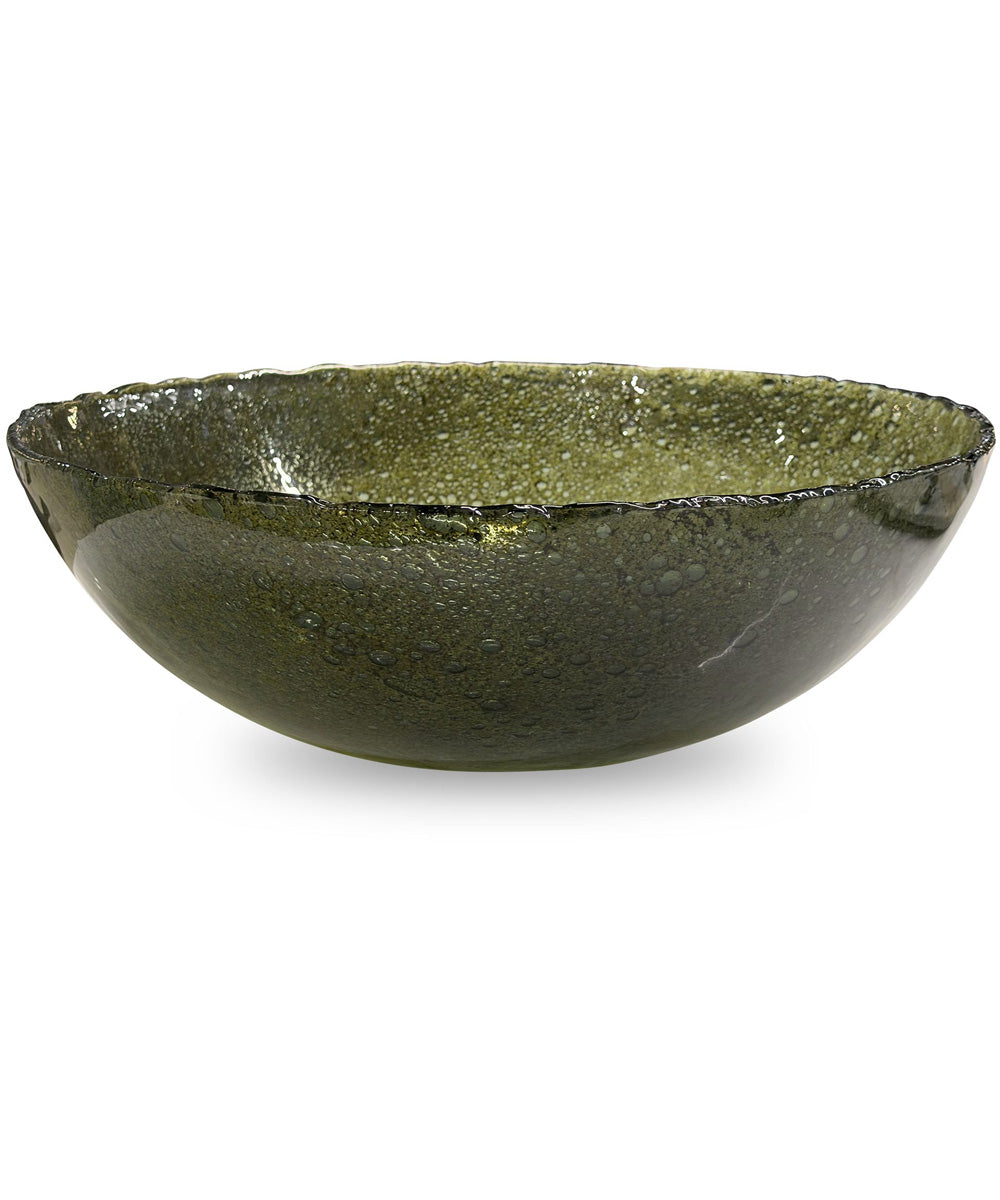 Veridian Shimmer Earthy Glass Bowl