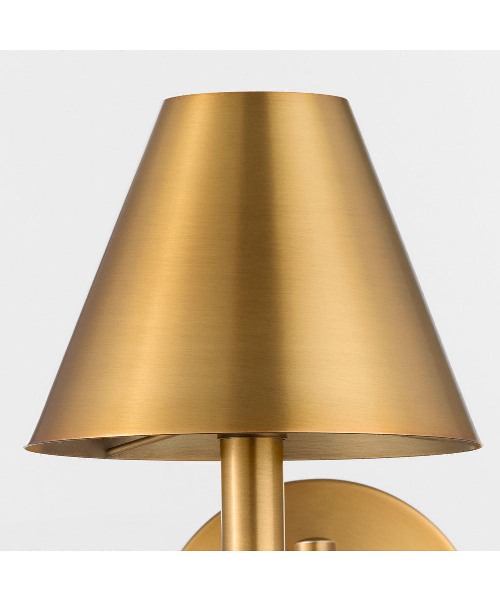 Waltz 1-light Wall Mount Light Fixture Brushed Brass