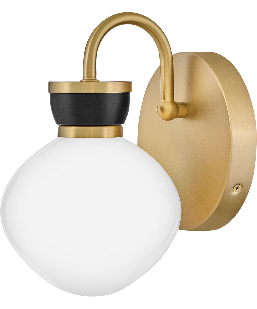Lucy 1-Light Small Single Light Sconce in Lacquered Brass