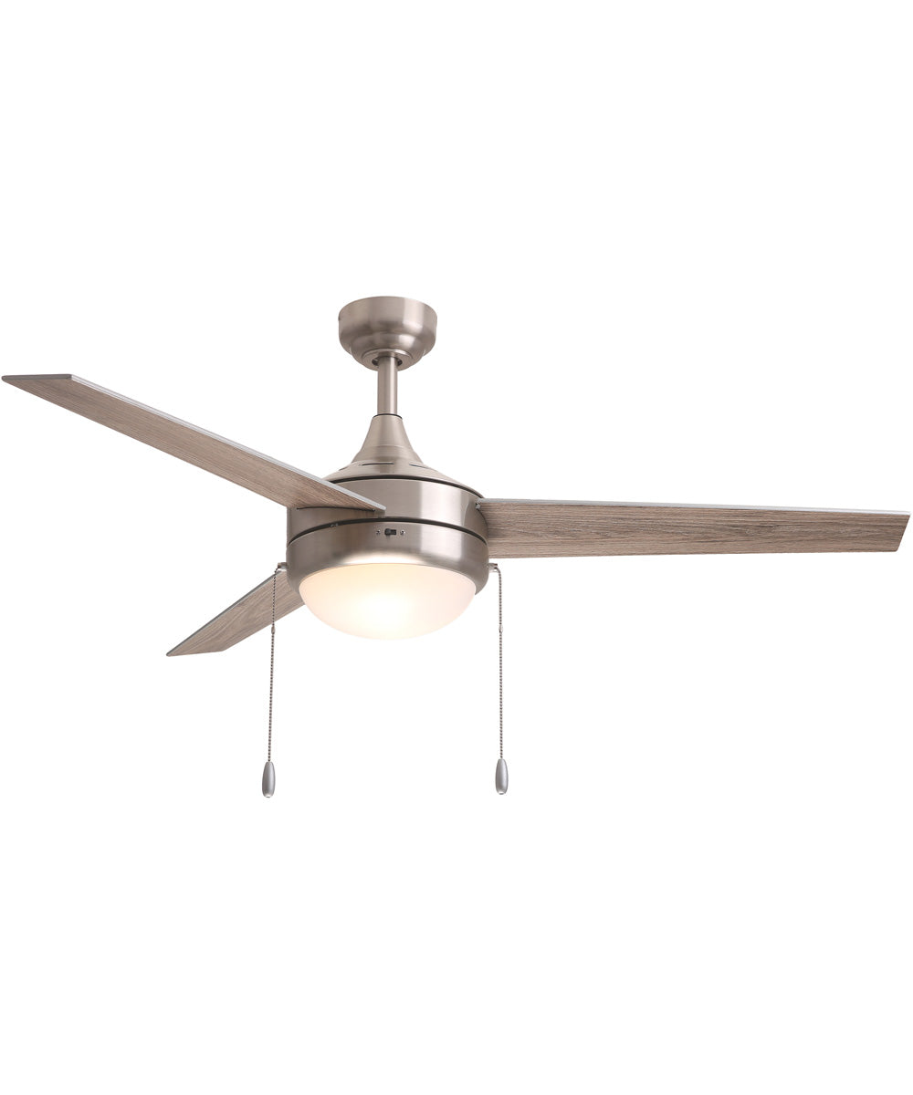Trio Pull 52 inch 3-Blade Fan w Pull Chain Satin Nickel
