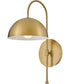 Lou 1-Light Medium Single Light Sconce in Lacquered Brass