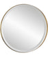 Crofton Lighted Brass Round Mirror