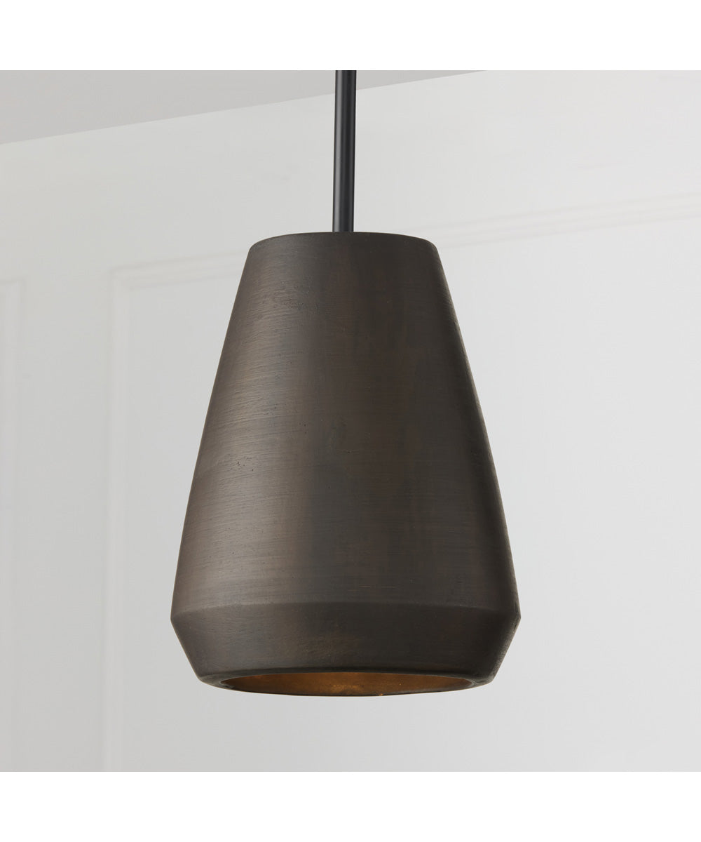 Della 1-Light Pendant Terracotta Umber
