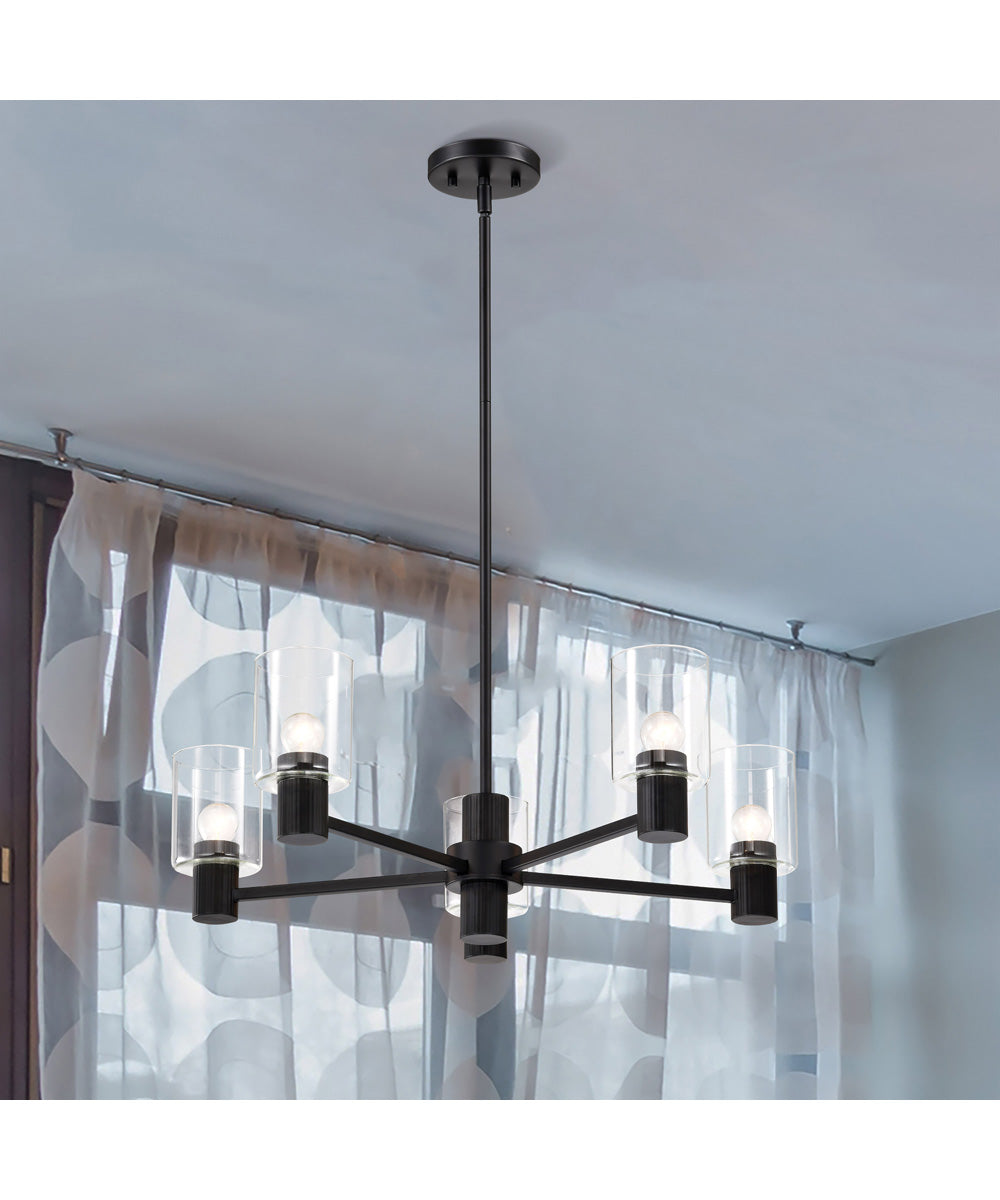 Clarksville 5-Light Chandelier Matte Black