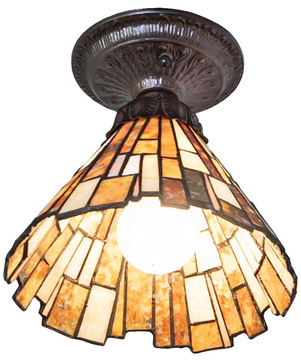 8" Wide DeLighta Jadestone Flushmount