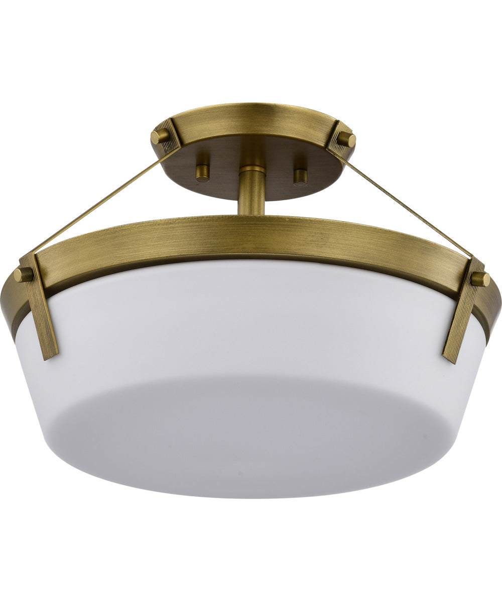 Rowen 3-Light Close-to-Ceiling Natural Brass
