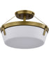 Rowen 3-Light Close-to-Ceiling Natural Brass