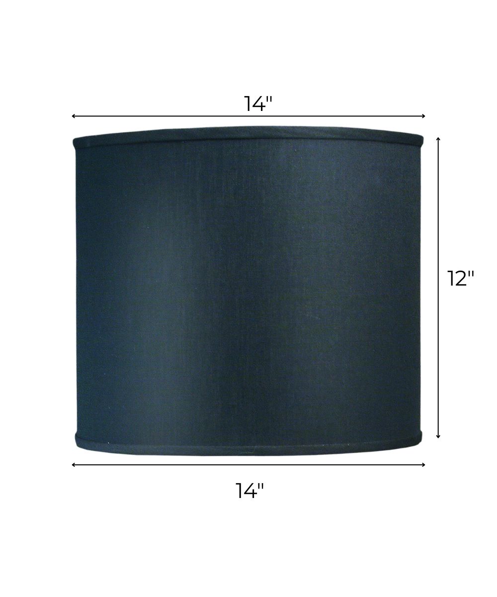 14x14x12 Black Shadow Drum Hardback Lampshade