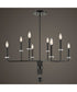 Ebony Elegance 8 Light Chandelier