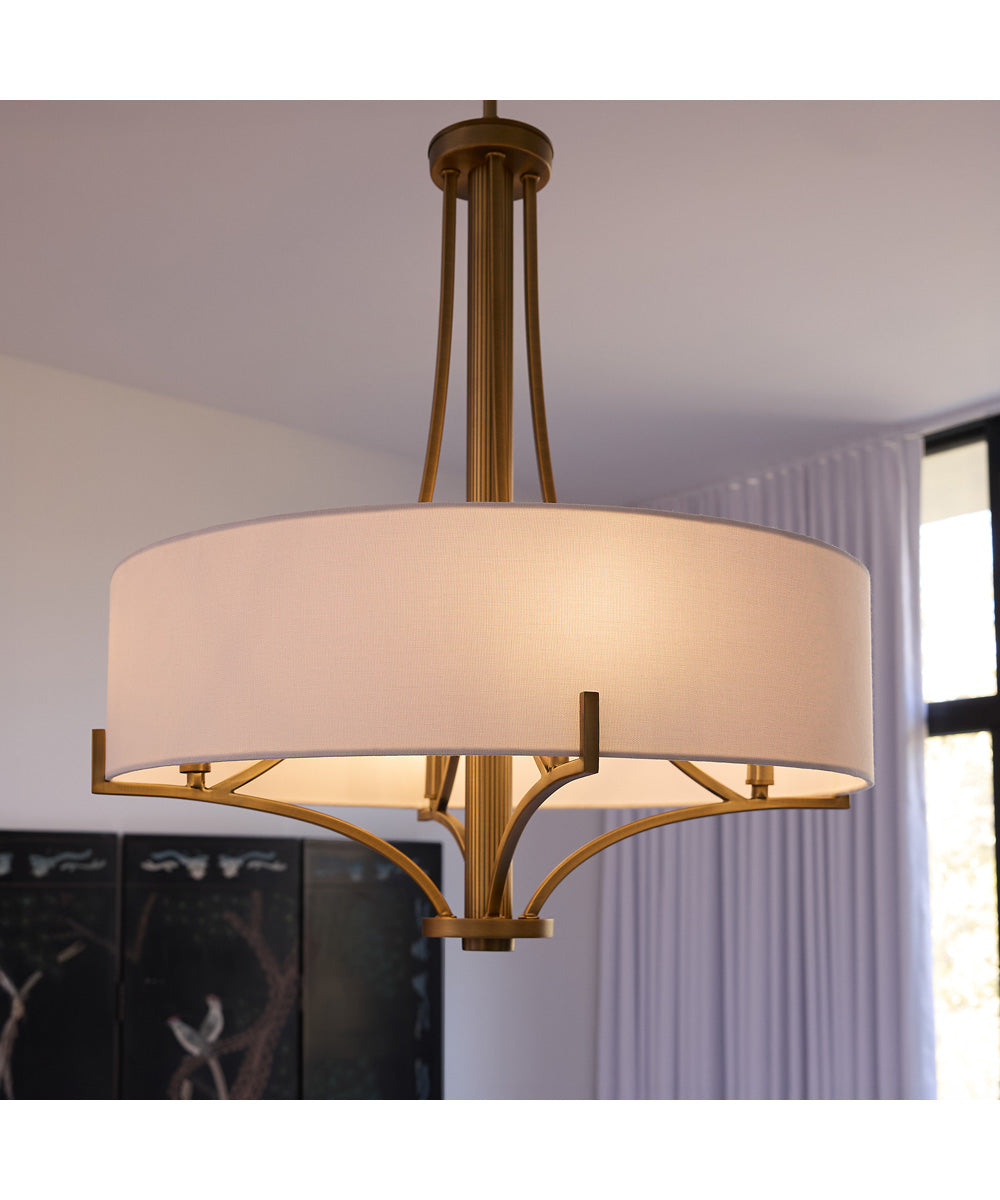 Imperial 4-light Pendant Brushed Brass
