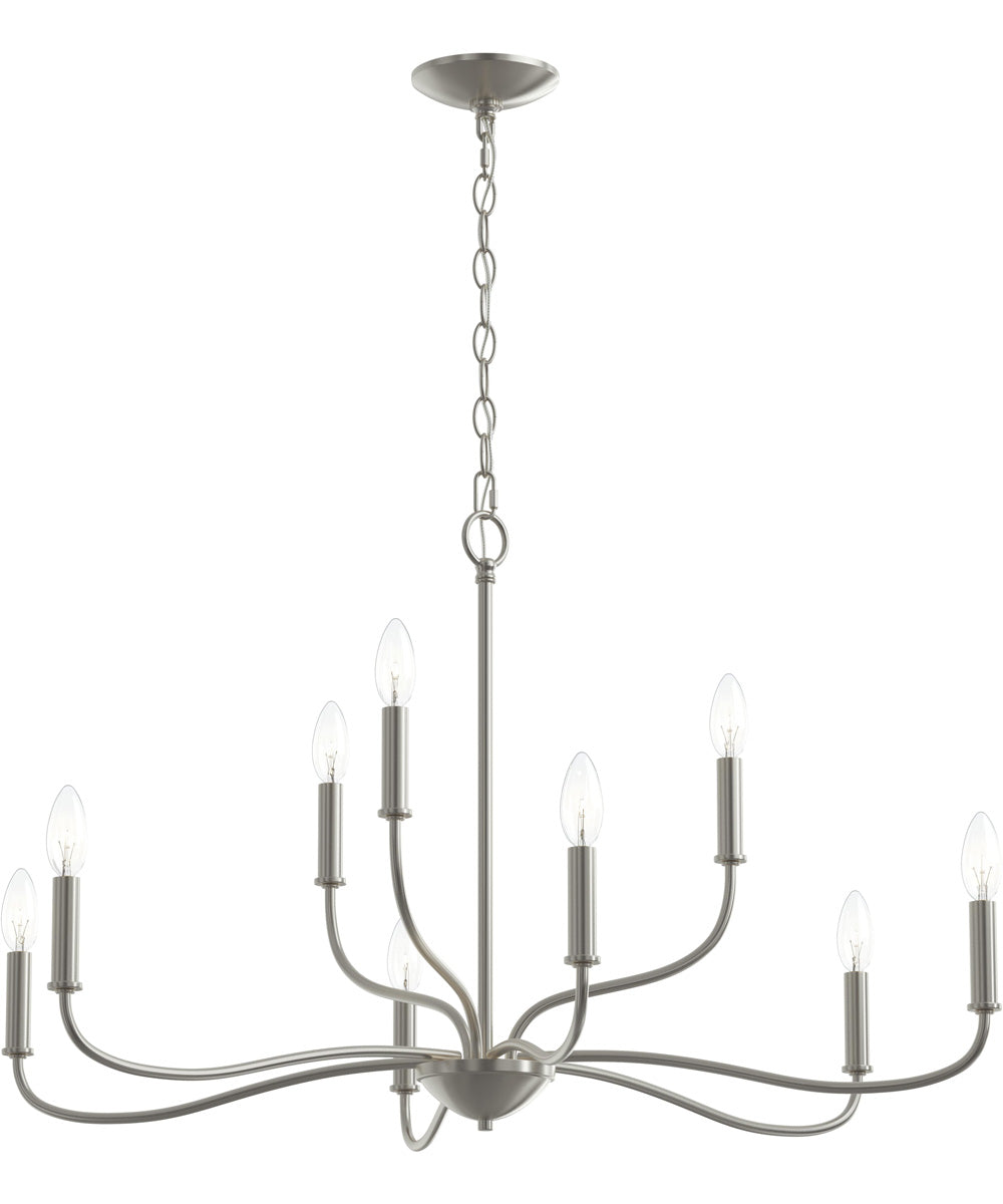 Ilia 9-Light Two-Tier Chandelier Brushed Nickel