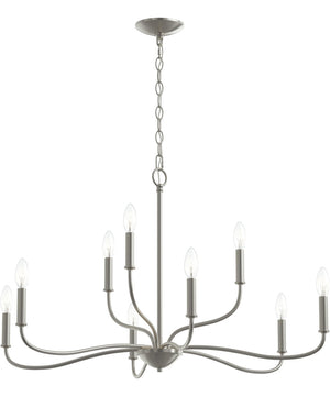 Ilia 9-Light Two-Tier Chandelier Brushed Nickel