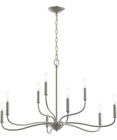 Ilia 9-Light Two-Tier Chandelier Brushed Nickel