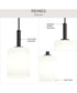Reines 1-Light Pendant with Opal Glass Shade Matte Black