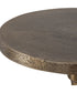 Drink Table in Textured Aluminum and Antique Brass