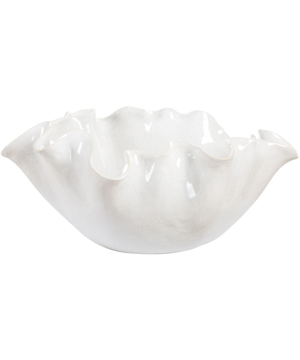 Ruffle White Bloom Bowl
