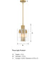 Latitude 3 Light Pendant Brushed Gold