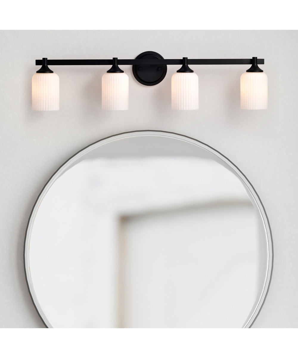 Solara 4-Light Vanity & Wall Matte Black