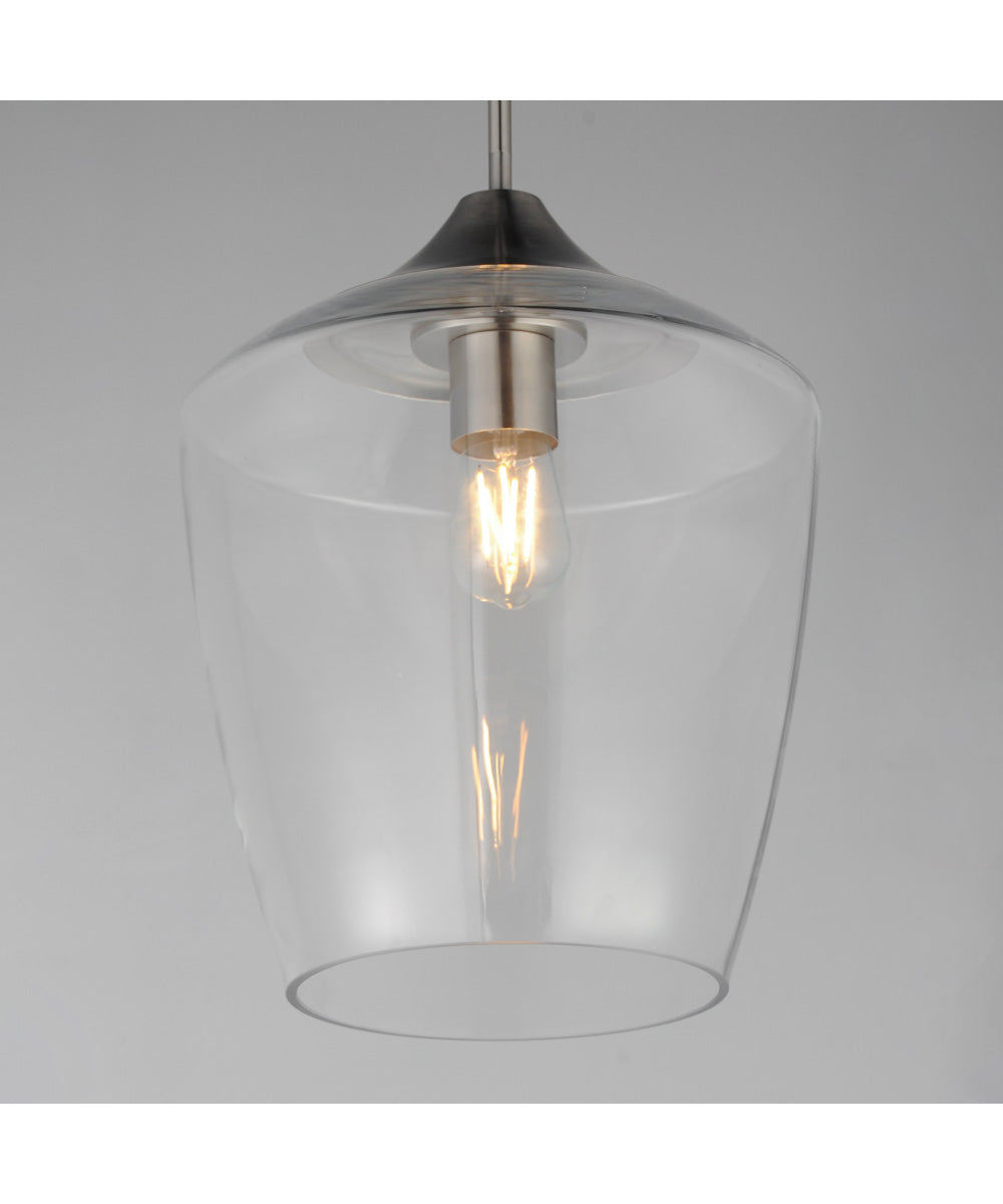 Goblet 12 inch Single Pendant Satin Nickel
