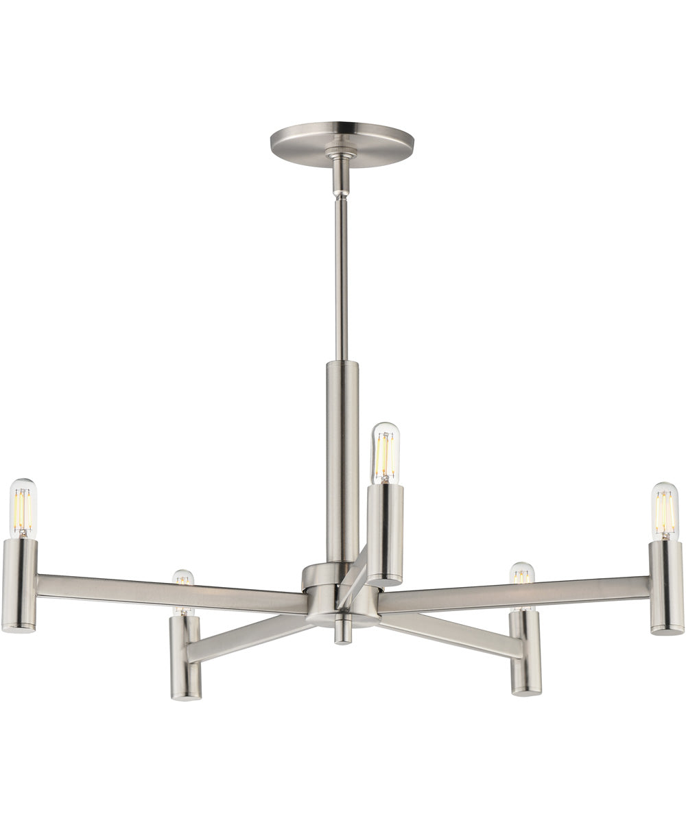 Emana 5-Light Chandelier Satin Nickel