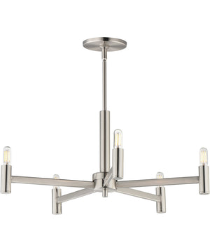 Emana 5-Light Chandelier Satin Nickel
