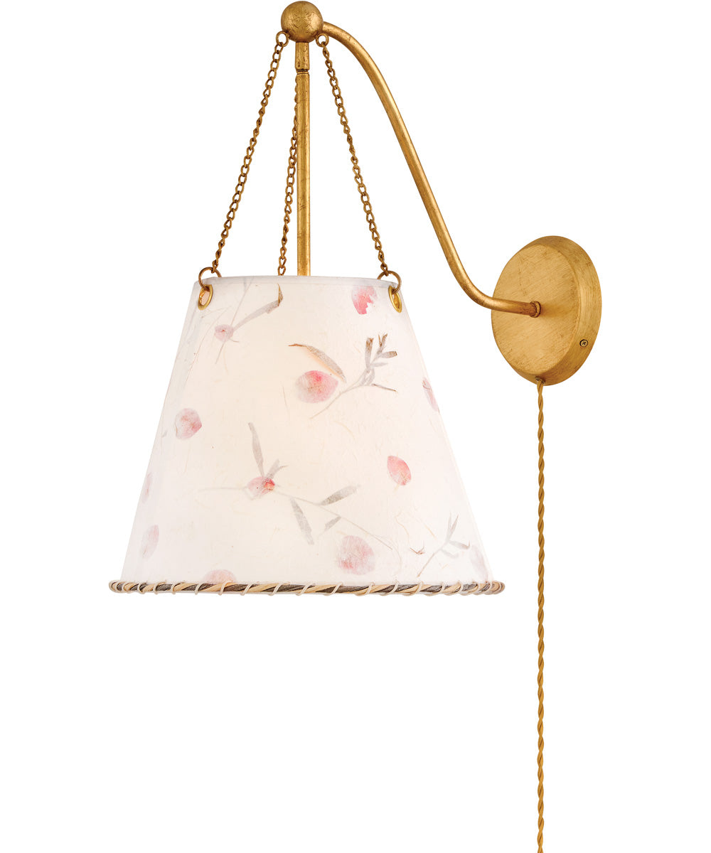 Primrose 1-Light Large Sconce in Distressed Brass