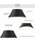 Avra Medium 2-Light Flush Mount with Etched White Glass Shade Matte Black