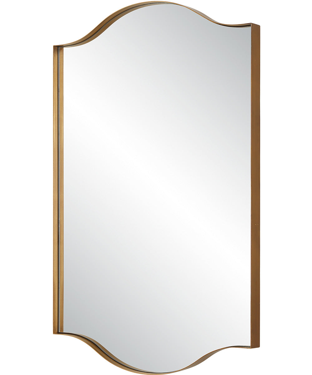 22x34" Wall Mirror in Brushed Gold Paint