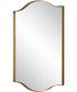 22x34" Wall Mirror in Brushed Gold Paint