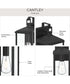 Cantley Medium Outdoor Wall Lantern with Clear Glass Panels Matte Black
