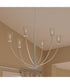 Jheni 6-Light Large Chandelier with Clear Glass Shades Brushed Nickel