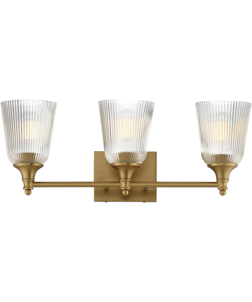 Julip 3-Light Bath Vanity Natural Aged Brass