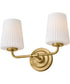 McKenna 2-Light Small Two Light Vanity in Lacquered Brass