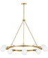 Orla 10-Light Large Single Tier Chandelier in Lacquered Brass