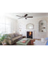 EOS Low Profile 1 bulb Frosted White 52" Ceiling Fan 1-Light Fan Brushed Polished Nickel