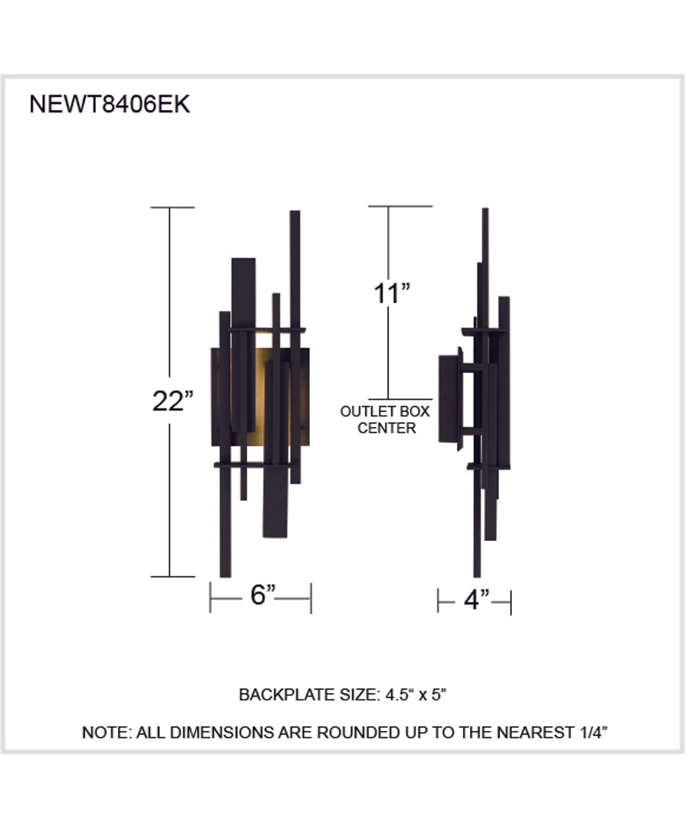 Newton Outdoor Wall Light Earth Black