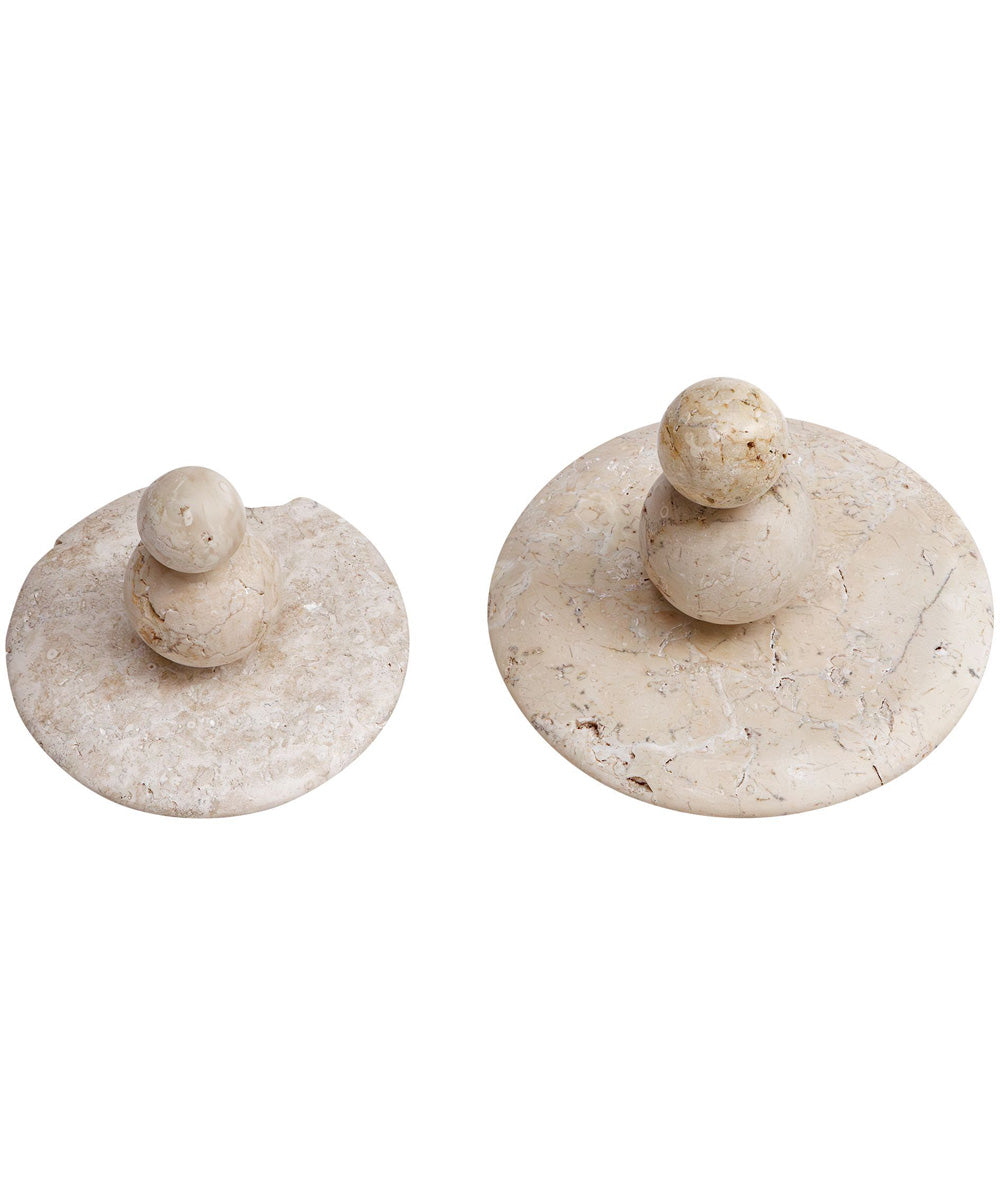 Quarried Stone Indoor-Outdoor Sculptures, Set of 2