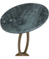Accent Table in Antique Brass and Emerald Green Marble