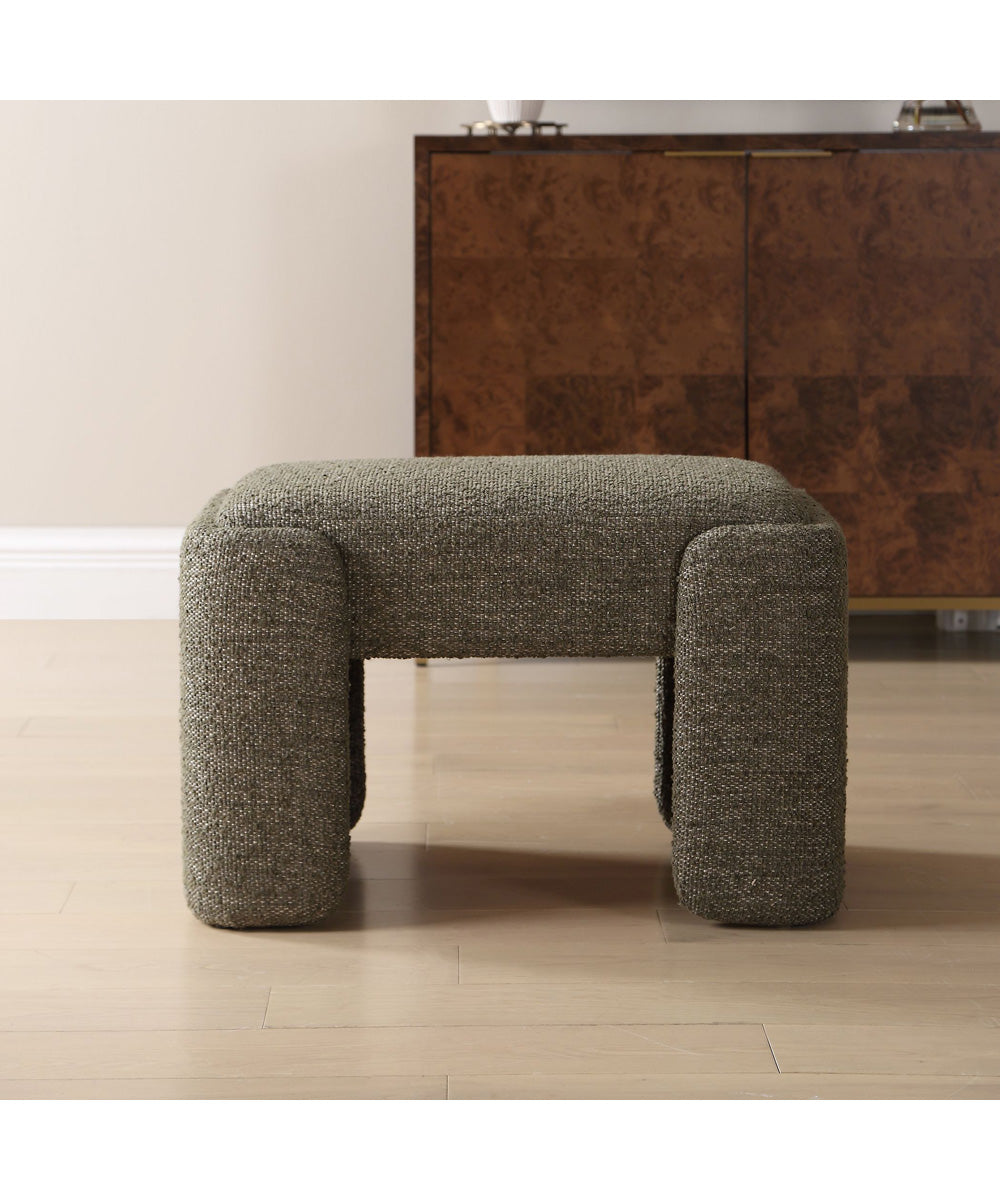Angus Green Boucle Small Bench