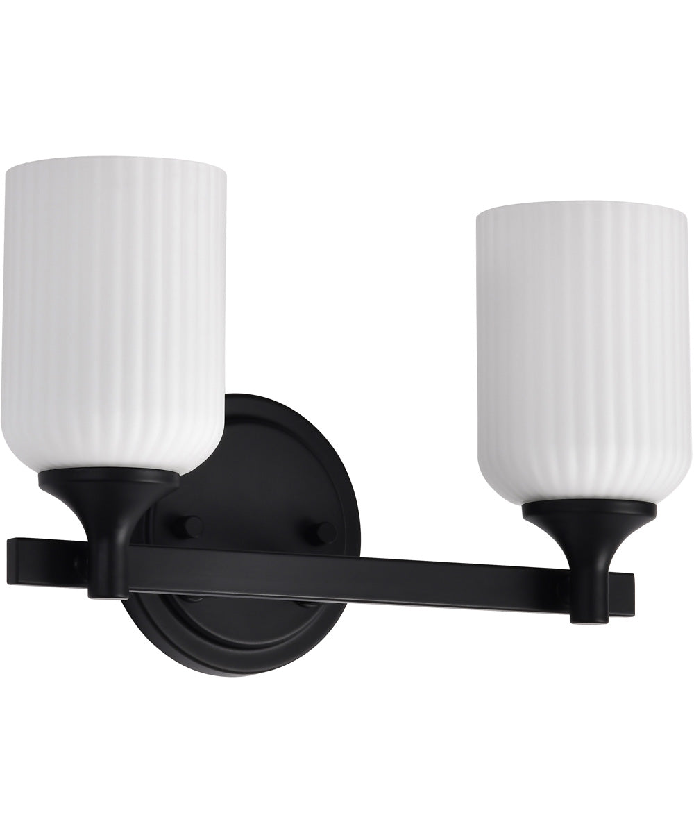 Solara 2-Light Vanity & Wall Matte Black