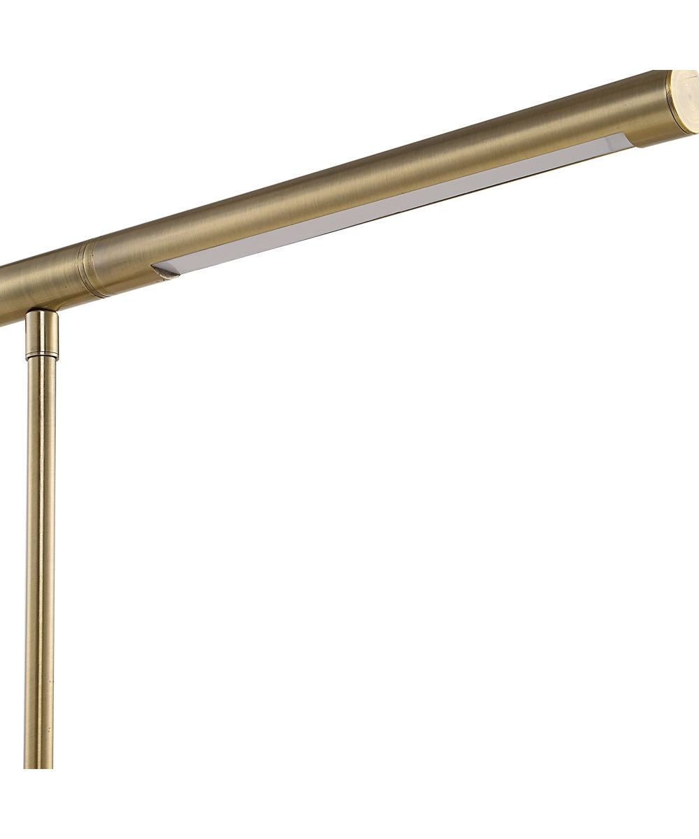 Modern Desk Lamp in Antique Brass with Horizontal Arm