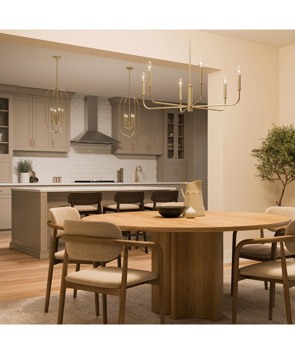 Reines 6-Light Large Chandelier Brushed Gold