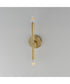 Rome 2-Light Wall Sconce Satin Brass