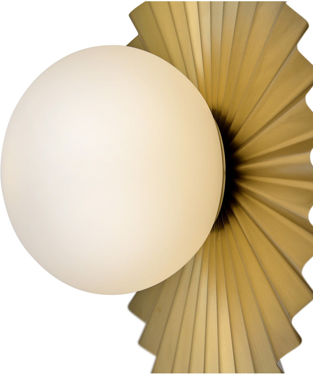 Stevie 1-Light Small Flush Mount in Lacquered Brass