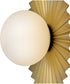 Stevie 1-Light Small Flush Mount in Lacquered Brass